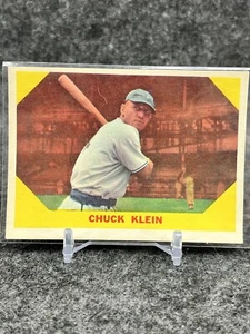 1960 Fleer Baseball Greats # 30 Chuck Klein (HOF) - Philadelphia Phillies (sehr guter Zustand) - Bild 1 von 2