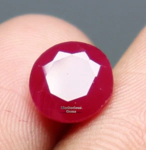 Bixbite natural de berilo rojo de 3,10 quilates corte redondo de Utah piedras preciosas sueltas certificadas - Imagen 1 de 5