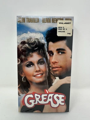 Vtg VHS Grease Paramount Water Mark Sealed Film John Travolta Olivia Newton-John - Image 1 of 4