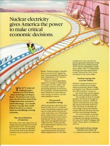 1987 NUCLEAR ENERGY United States Economy  Vintage Magazine Print Advertising - Picture 1 of 1