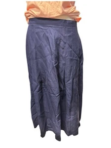 Vintage dunkelblau John Meyer Plissee Academia adrette Midi A-Linie Rock Medium - Bild 1 von 6