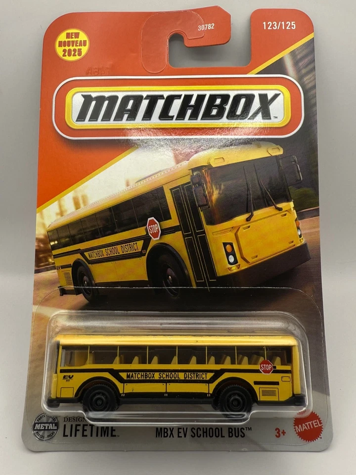NEW Matchbox MBX EV School Bus 123/125 Model 2025 Yellow, JBN74 - Image 1 of 1