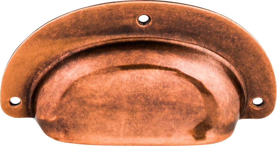 Perillas superiores M213 Mayfair taza tirador 3 3/4" cobre inglés antiguo Foto 1 de 1