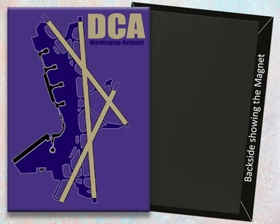 Diagrama de aeroporto nacional DCA feito à mão 3,25" x 2,25" ímã de geladeira (MM10054) - Imagem 1 de 4