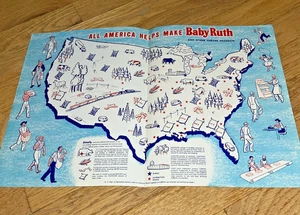 1956 SERVING BABY RUTH CANDY BAR BROCHURE - Curtiss Candy Co. - Picture 1 of 7