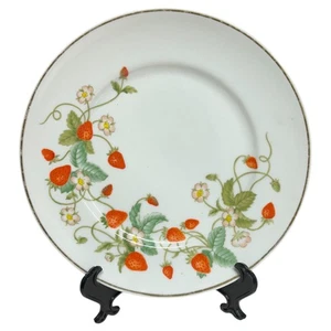 Plato de fresa Avon 1978 vintage 7,5" porcelana oro 22k adorno floral Brasil - Imagen 1 de 6