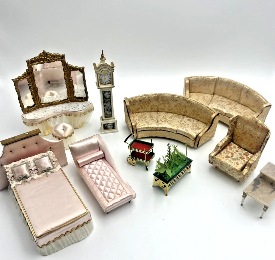 Ideal Miniature Dollhouse Furniture Petite Princess Fantasy 11 Pc Lot - Image 1 of 4