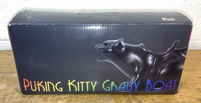 Puking Kitty Cat Creamer Gravy Boat 12 Oz Preto  - Imagem 1 de 4