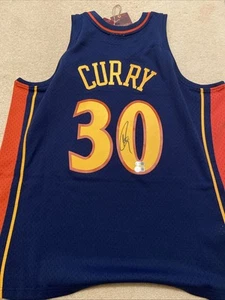 Stephen Curry Signed Mitchell & Ness NBA Warriors Swingman Auto Jersey BAS USASM - Picture 1 of 3
