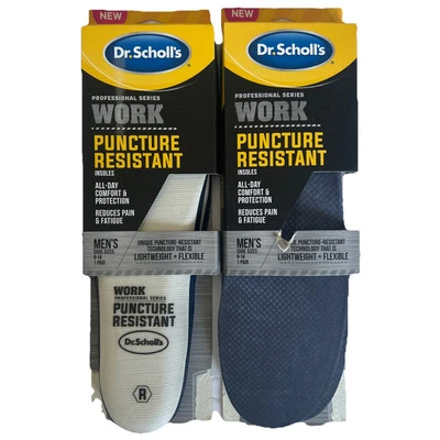 Dr. Scholl’s Palmilhas Resistentes a Perfurações Série Profissional Masculinas 8-14 Lote De 2 - Imagem 1 de 2
