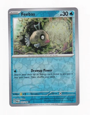 Feebas 035/182 SV04: Paradox Rift 2023 Reverse Holo Common Pokemon Near Mint NM - Image 1 of 2