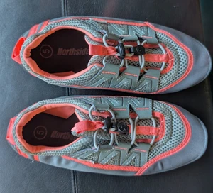 Northside Gray and Coral Women's Water Shoes, Size 5 - Picture 1 of 23