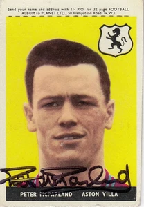 Vintage SIGNED A & BC 1958/59 Trading Card PETER McPARLAND ASTON VILLA - Picture 1 of 1
