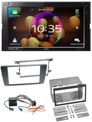 JVC DAB MP3 2DIN Bluetooth USB Autoradio für Skoda Octavia 04-13 Scout 06-12 - Bild 1 von 4