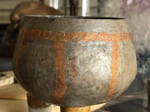 "Cuenco de limosna de metal martillado a mano monje budista 5""" - Imagen 1 de 1