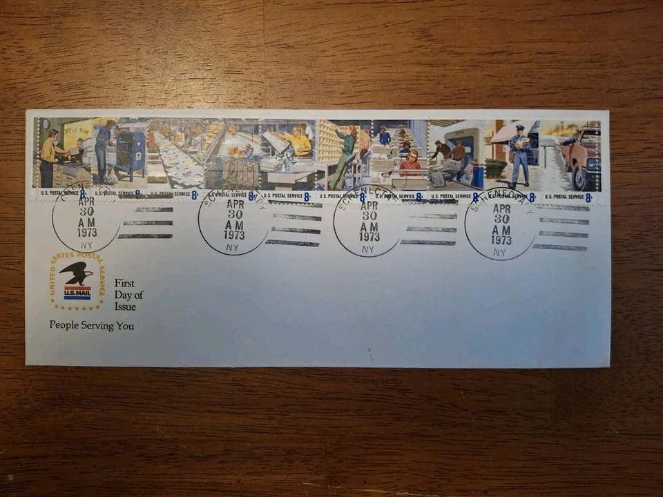 US FDC #1489-1498 USPS Postal People 4/30/1973 Schenectady NY - Image 1 of 1