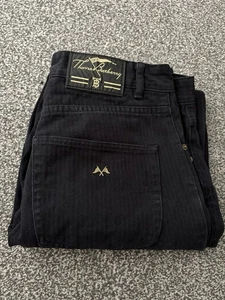 Thomas Burberry Herren St Louis Jeans Schwarz Nadelstreifen W32 L32 Vintage 90er - Bild 1 von 11