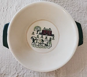 Servizio ciotola vintage Metlox PoppyTrail manico fattoria manici verdi 8 3/4" WOW - Foto 1 di 10