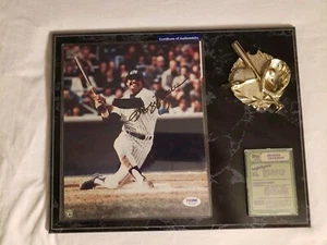 Reggie Jackson " Mr October" Signed Autograph /psa Certified On Plaque - Picture 1 of 5