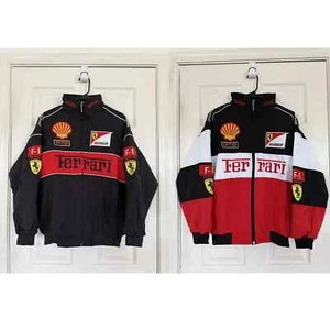 Ferrari Vintage F1 Jacket | Embroidered patches - Unisex Racing Jacket - Picture 1 of 7