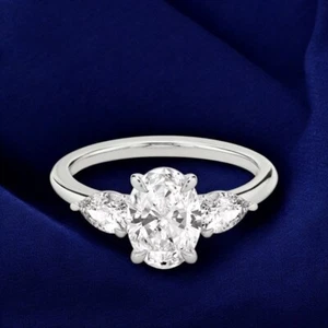 1.70 Ct Oval Cut Lab Grown IGI Diamond Engagement Ring 950 Platinum Certified - Picture 1 of 14