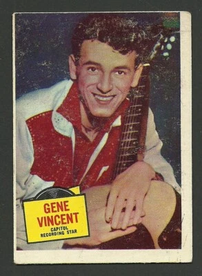 Gene Vincent 1957 Topps Hit Stars Rock n Roll Pop Music Card #54 - Image 1 of 2