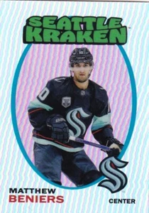2022-23 Topps Chrome NHL STICKERS 1971-72 Retro #621 Matthew Beniers - Seattle - Picture 1 of 1