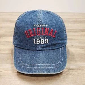 Baby Gap Denim Hat Cap Toddler 2XL/3XL 24-36 Months Blue Cotton Stretch Vintage - Picture 1 of 8