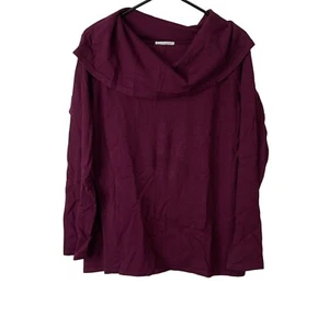 Whisper Knit by Louis Dell’Olio Womens Purple Long Sleeve Pullover Sweater Sz L - Picture 1 of 9