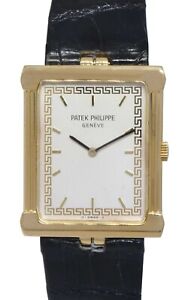 Patek Philippe Les Grecques 18k Gelbgold Herren Vintage Handuhr 3775