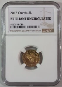 2015 Croatia 5L -NGC Brilliant Uncirculated- - Picture 1 of 4