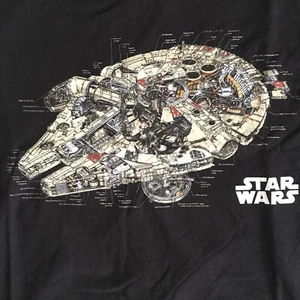 Camiseta Star Wars Millennium Falcon Circle Flight Talla Medum Negra Adulto - Imagen 1 de 8