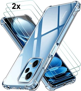 COQUE REDMI NOTE 12 / 4G 5G / PRO ++ 2X VITRE silicone transparent VERRE TREMPE - Photo 1/12