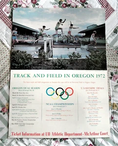 orig. 1972 U.S. OLYMPIC TRACK & FIELD TRIALS *Official Poster* Eugene, Oregon - Picture 1 of 5