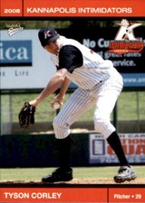 2008 Kannapolis Intimidators 2nd Half Multi-Ad #7 Tyson Corley Shawnee Kansas KS
