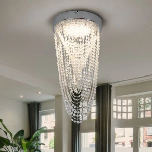 Deckenleuchte Deckenlampe Kristalle LED Esszimmerlampe Kristallleuchte H 34 cm - Bild 1 von 1