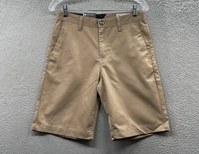 Volcom Shorts Youth 29 Brown Chino Cotton Blend Skater Skateboard 29x9 Boys NEW - Image 1 of 4