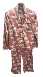 Dip Sleepwear Pajamas CATS Soft Fleece Button Down Top  And Warm Women's Size XL - Picture 1 of 11