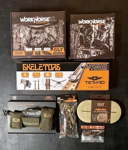 Tethrd Grit XL Saddle Realtree APX Platform Skeletor Sticks Combo Package New - Picture 1 of 9