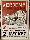 Locandina Poster Raro! Verdena In Requiem Tour Rimini 2007 Velvet