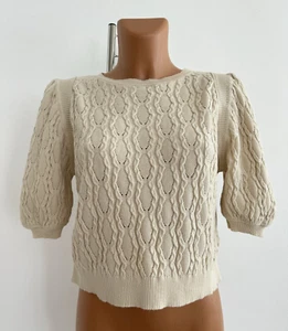 IVKO Beige Women Knitted Blouse Size 36 / S UK 8 - Picture 1 of 9