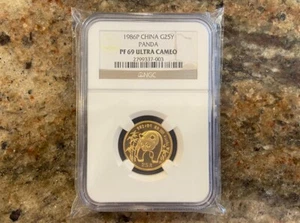 1986 1/4 oz 25 Yuan China Gold Panda Coin Proof PR69 - Picture 1 of 2