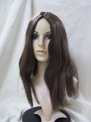 Brown Parted Star Style Wig Hippie 60s Unisex Mary 70s Rocker Wench Witch Wizard - Image 1 of 4