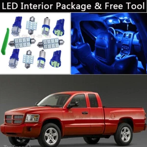 5PCS Bulbs Blue LED Interior Lights Package kit Fit 2005-2011 Dodge Dakota - Picture 1 of 8