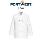 Portwest Rachel Ladies Chefs Jacket L/S 4 Packs Mesh Air Long Sleeve Pocket C837