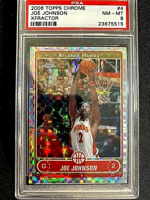 SSP #D/10 MUY RARO PSA 8 JOE JOHNSON XFRACTOR 2006-07 TOPPS CROMO #4 =GRD557= Foto 1 de 2