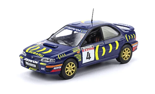 WRC Subaru Impreza 555 1995 McRae - Ringer Rare Rally Diecast Car 1:43+Magazine - Image 1 of 3