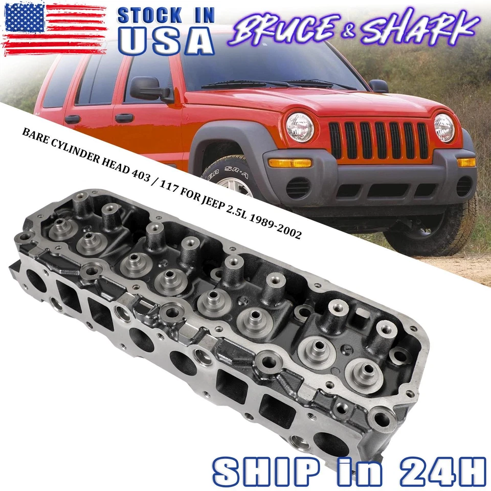 NEW Bare Cylinder Head 403 / 117 For Jeep Wrangler Cherokee 2.5L 1989-2002 USA - Изображение 1 из 4