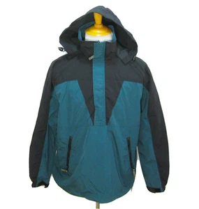 WHITE SIERRA Men's (Size Small) Blue Black Hooded Rain Jacket Windbreaker Coat - Imagen 1 de 5