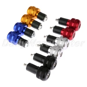 Par de extremos de barra de manillar de motocicleta 7/8" 22 mm tapa tapa antivibración - Imagen 1 de 16